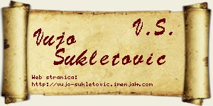 Vujo Šukletović vizit kartica